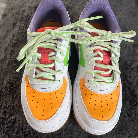 Nike Air Force 1 LE Preschool Size 12c White/Space Purple - Picture 3 of 6